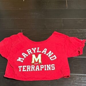 Champion Red Maryland Terrapins Crop Top